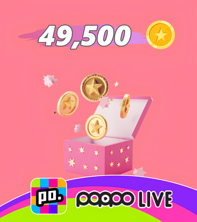 Poppo Live 49,500 Coins