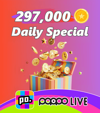 Poppo Live 297,000 Coins (1 order/day)