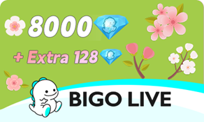 BIGO LIVE (ID Direct) 8000+128 Diamonds
