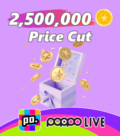 Poppo Live 2,500,000 Coins (Price Cut)