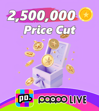 Poppo Live (ID Direct) 2,500,000 Coins (Price Cut)