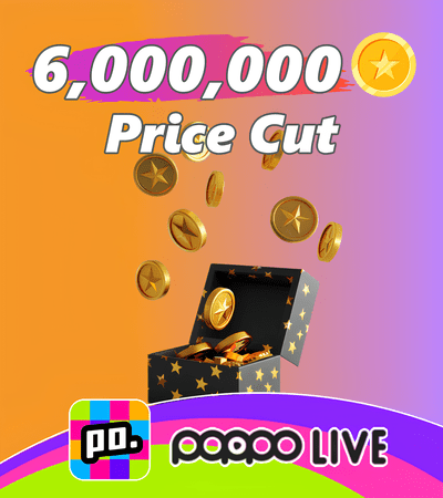 Poppo Live 6,000,000 Coins (Price Cut)