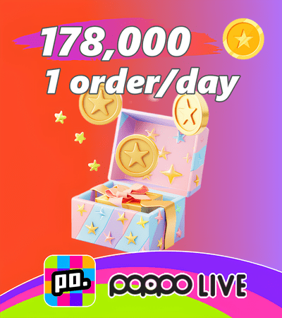 Poppo Live 178,000 Coins (1 order/day)