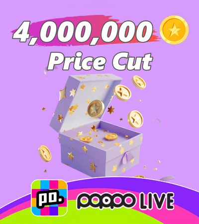 Poppo Live 4,000,000 Coins (Price Cut)