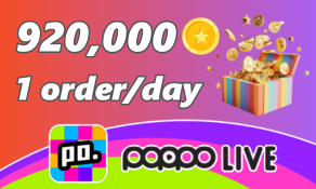 Poppo Live 920,000 Coins (1 order/day)