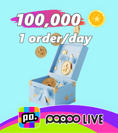 Poppo Live (ID Direct) 100,000 Coins (1 order/day)