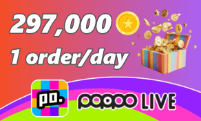 Poppo Live (ID Direct) 297,000 Coins (1 order/day)