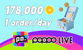 Poppo Live (ID Direct) 178,000 Coins (1 order/day)