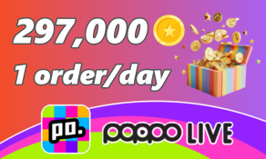 Poppo Live 297,000 Coins (1 order/day)