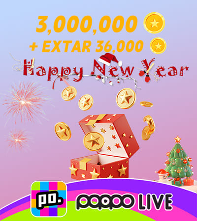 Poppo Live (ID Direct) 3,000,000+36,000 Coins