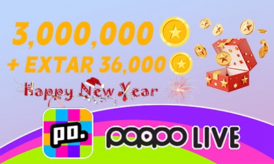 Poppo Live (ID Direct) 3,000,000+36,000 Coins