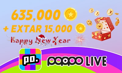 Poppo Live (ID Direct) 635,000+15,000 Coins