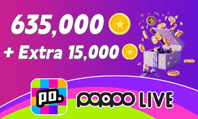 Poppo Live (ID Direct) 635,000+15,000 Coins