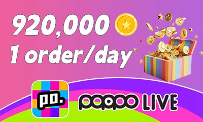 Poppo Live (ID Direct) 920,000 Coins (1 order/day)