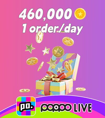 Poppo Live (ID Direct) 460,000 Coins (1 order/day)