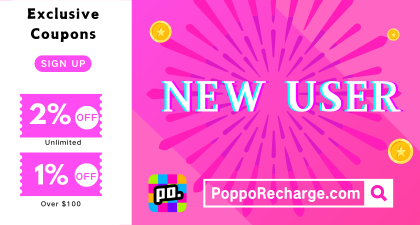 Poppo Recharge: New user enjoy exclusive coupons!