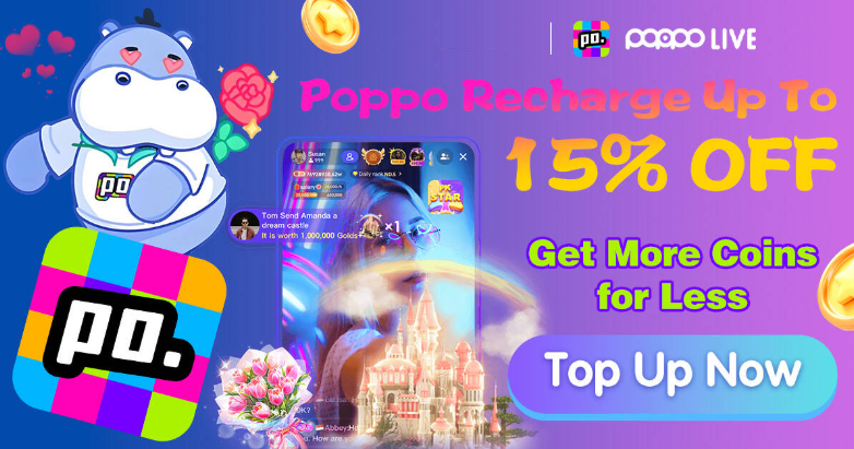 Top up Poppo Live to get more discounts!