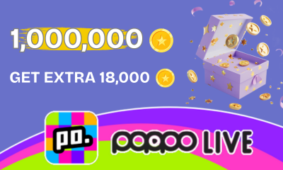 Poppo Live 1,000,000+18,000 Coins