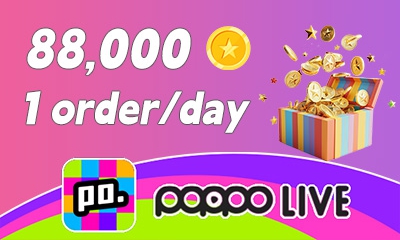 Poppo Live (ID Direct) 88,000 Coins (1 order/day)