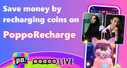 Save money by recharging Poppo coins on PoppoRecharge
