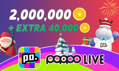 Poppo Live (ID Direct) 2,000,000+40,000 Coins