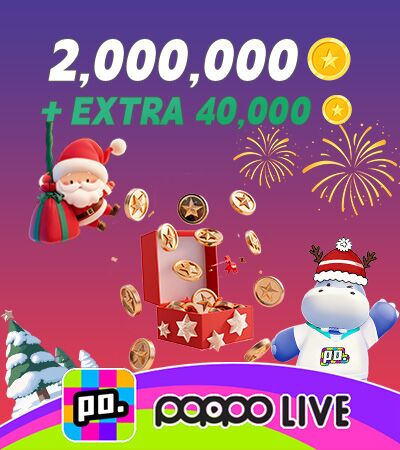 Poppo Live (ID Direct) 2,000,000+40,000 Coins