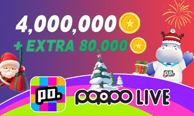 Poppo Live (ID Direct) 4,000,000+80,000 Coins