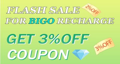 Super sale for BIGO recharge! Get 3%OFF coupon and buy diamonds cheaply~