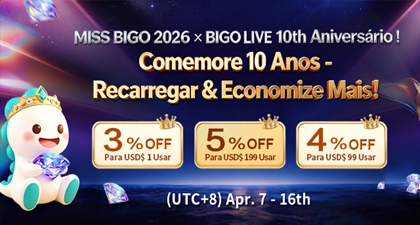 Comemore o 10º aniversário da BIGO com a LivesBuy! Ganhe cupons de 5% de desconto