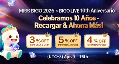 ¡Celebra el décimo aniversario de BIGO con LivesBuy! Obtén cupones con un 5% de descuento