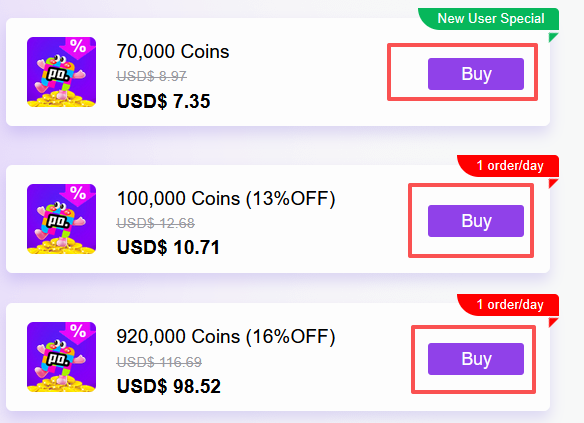 Buy Poppo Live coins