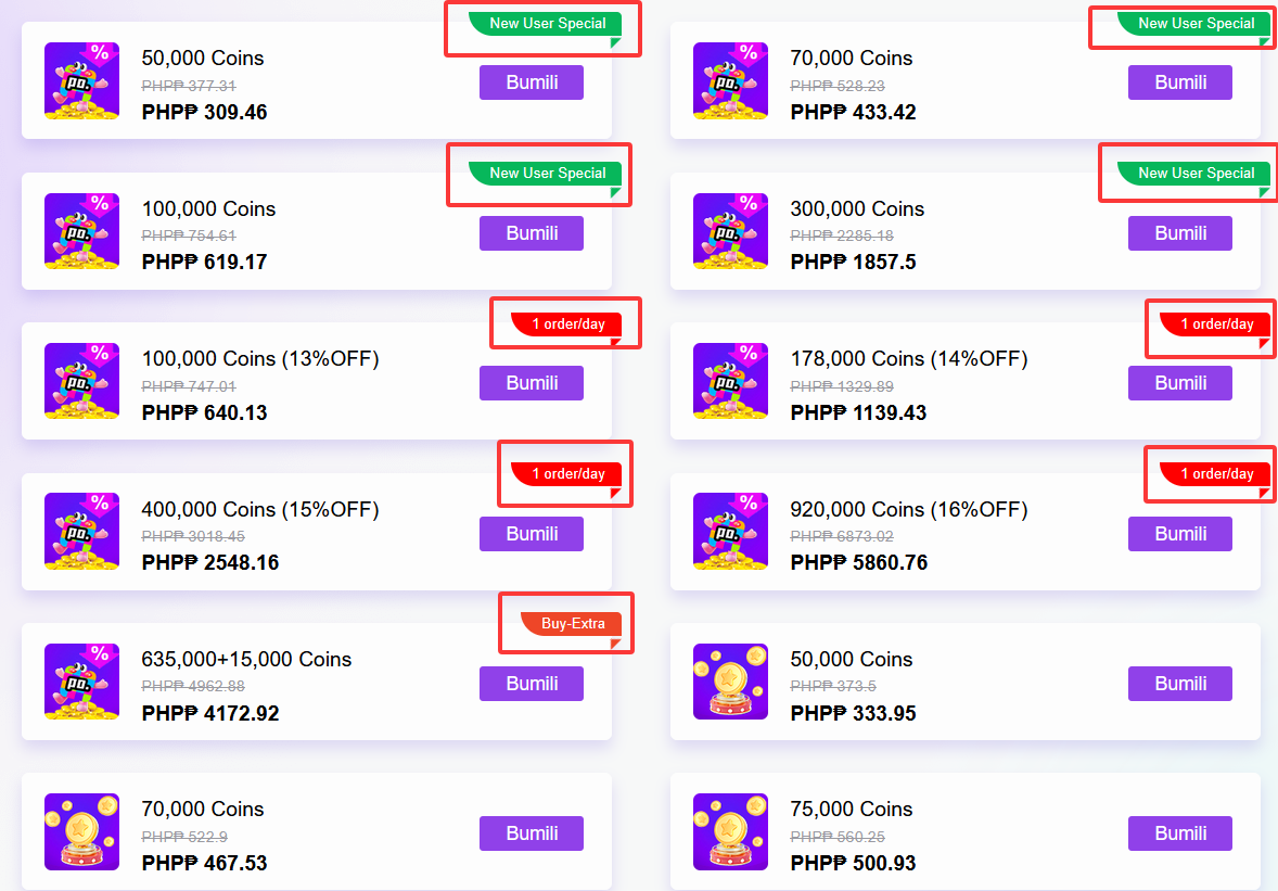 Diskwento sa pag-recharge ng Poppo