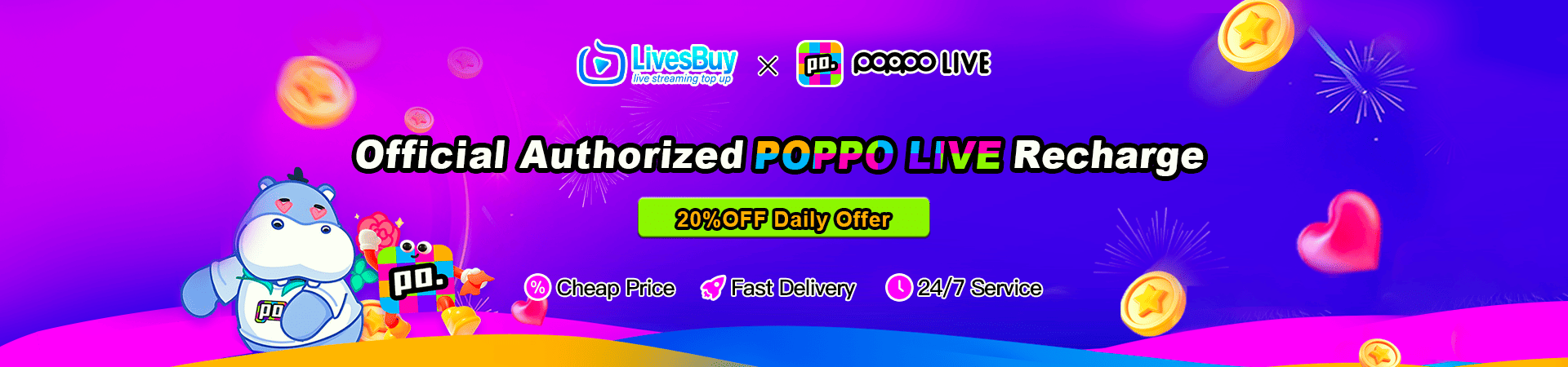 Recharge your Poppo account in the USA through various websites
