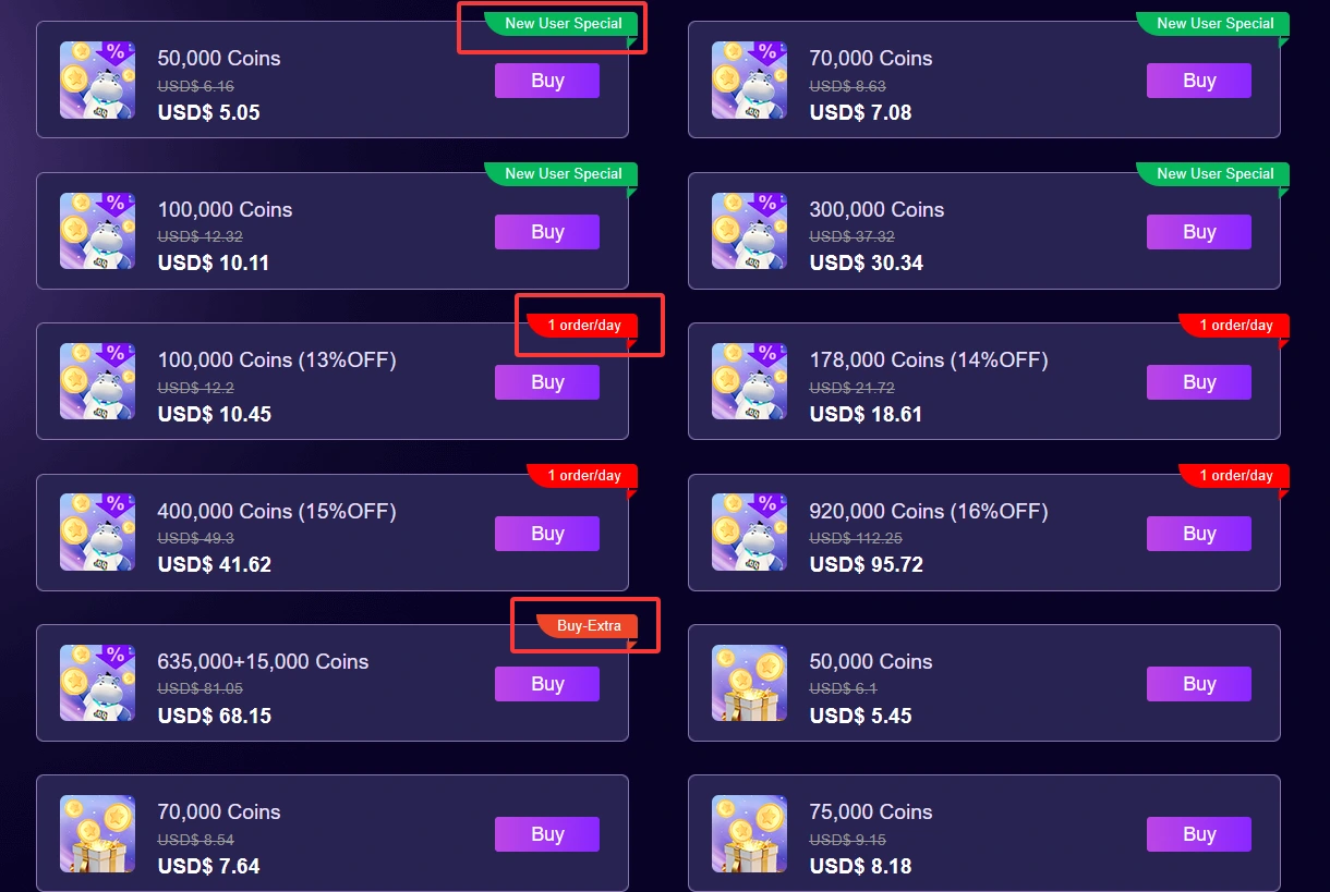 Which Poppo Packages Support Coupons?