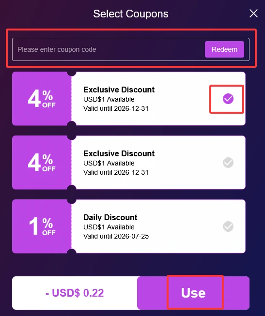 How to Redeem Coupon Code?